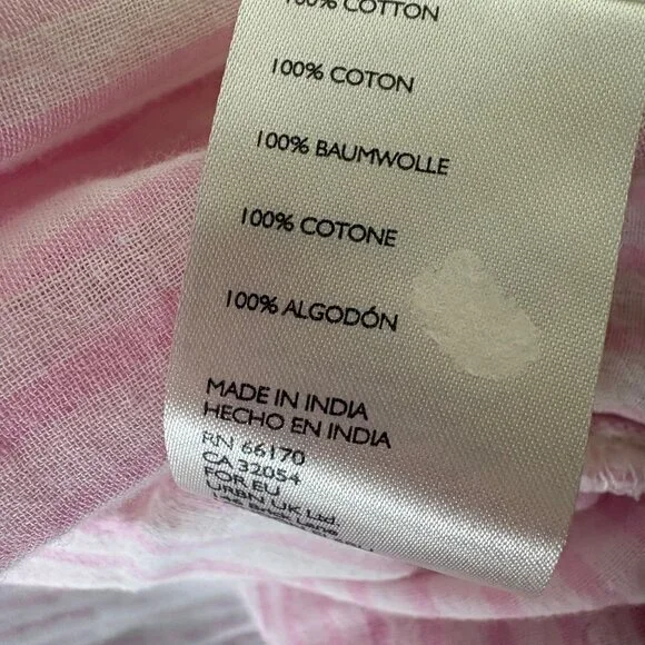 Free People like new pink/white buffalo print, Size Medium - Picture 4 of 5